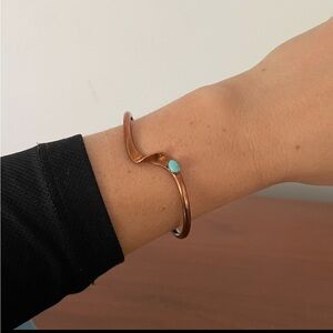 Navajo Copper Turquoise Cuff Bracelet